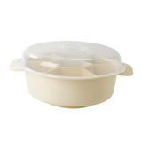Maxbell Divided Serving Tray Food Storage Organizer for Chips and Dip Snacks with Lid