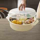 Maxbell Divided Serving Tray Food Storage Organizer for Chips and Dip Snacks with Lid