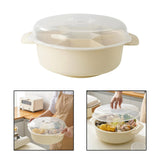 Maxbell Divided Serving Tray Food Storage Organizer for Chips and Dip Snacks with Lid
