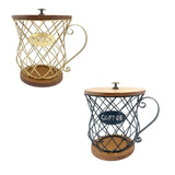 Maxbell Espresso Pod Holder Wire Espresso Capsule Holder for Cafes Family Countertop gold