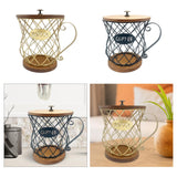 Maxbell Espresso Pod Holder Wire Espresso Capsule Holder for Cafes Family Countertop gold