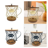 Maxbell Espresso Pod Holder Wire Espresso Capsule Holder for Cafes Family Countertop gold