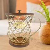 Maxbell Espresso Pod Holder Wire Espresso Capsule Holder for Cafes Family Countertop gold