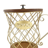 Maxbell Espresso Pod Holder Wire Espresso Capsule Holder for Cafes Family Countertop gold