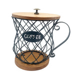 Maxbell Espresso Pod Holder Wire Espresso Capsule Holder for Cafes Family Countertop black