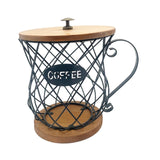 Maxbell Espresso Pod Holder Wire Espresso Capsule Holder for Cafes Family Countertop black