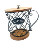 Maxbell Espresso Pod Holder Wire Espresso Capsule Holder for Cafes Family Countertop black