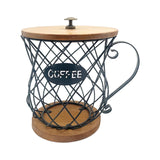 Maxbell Espresso Pod Holder Wire Espresso Capsule Holder for Cafes Family Countertop black