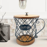 Maxbell Espresso Pod Holder Wire Espresso Capsule Holder for Cafes Family Countertop black