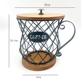 Maxbell Espresso Pod Holder Wire Espresso Capsule Holder for Cafes Family Countertop black