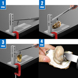 Maxbell Oyster Shucker Tool Set Scallop Oysters Opener Tools for Seafood Stores Home