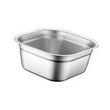 Maxbell Stainless Steel Square Basin Cereal Bowl Buffet for Barley Vegetables Fruits