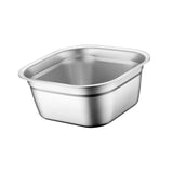 Maxbell Stainless Steel Square Basin Cereal Bowl Buffet for Barley Vegetables Fruits