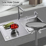Maxbell Kitchen Sink Hole Cover Durable Kitchen Accessory 1.97inch Faucet Hole Cover Argent