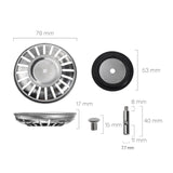 Maxbell Kitchen Sink Strainer Sink Plug Fastly Flow and Effective Catcher Sink Stopper 79mm