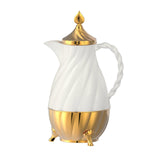 Maxbell Thermal Coffee Carafe Portable 34oz Beverage Pitcher for BBQ Camping Holiday White