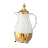 Maxbell Thermal Coffee Carafe Portable 34oz Beverage Pitcher for BBQ Camping Holiday White
