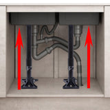 Maxbell Undermount Sink Bracket Adjustable Stable Sink Support for Kitchen Washbasin 41cm to 70cm