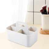 Maxbell Cosmetic Storage Bin with Handle 5 Slot for Hair Brush Nursery Shelf Corner