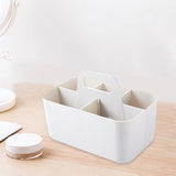 Maxbell Cosmetic Storage Bin with Handle 5 Slot for Hair Brush Nursery Shelf Corner