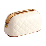 Maxbell Tissue Holder Built in Spring Inside Stylish Non Slip Tissue Cover for Hotel Beige