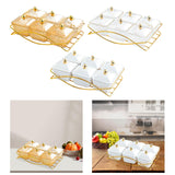 Maxbell Dried Fruit Tray with Lid Dessert Dividing Plate for Sweet Cookies Nuts Home Brown