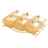 Maxbell Dried Fruit Tray with Lid Dessert Dividing Plate for Sweet Cookies Nuts Home Brown