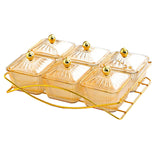 Maxbell Dried Fruit Tray with Lid Dessert Dividing Plate for Sweet Cookies Nuts Home Brown