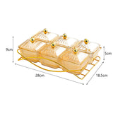 Maxbell Dried Fruit Tray with Lid Dessert Dividing Plate for Sweet Cookies Nuts Home Brown