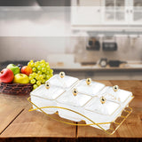 Maxbell Dried Fruit Tray with Lid Dessert Dividing Plate for Sweet Cookies Nuts Home Clear