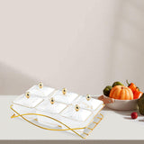 Maxbell Dried Fruit Tray with Lid Dessert Dividing Plate for Sweet Cookies Nuts Home Clear