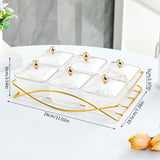 Maxbell Dried Fruit Tray with Lid Dessert Dividing Plate for Sweet Cookies Nuts Home Clear