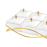 Maxbell Dried Fruit Tray with Lid Dessert Dividing Plate for Sweet Cookies Nuts Home Clear