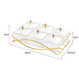 Maxbell Dried Fruit Tray with Lid Dessert Dividing Plate for Sweet Cookies Nuts Home Clear