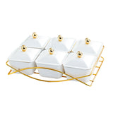 Maxbell Dried Fruit Tray with Lid Dessert Dividing Plate for Sweet Cookies Nuts Home White