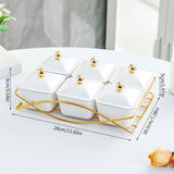 Maxbell Dried Fruit Tray with Lid Dessert Dividing Plate for Sweet Cookies Nuts Home White