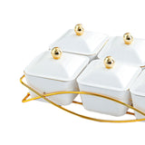 Maxbell Dried Fruit Tray with Lid Dessert Dividing Plate for Sweet Cookies Nuts Home White