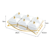 Maxbell Dried Fruit Tray with Lid Dessert Dividing Plate for Sweet Cookies Nuts Home White