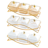 Maxbell Nordic Serving Platter with Lid 3 Snack Serving Bowls for Home Sweet Cookies Brown