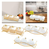 Maxbell Nordic Serving Platter with Lid 3 Snack Serving Bowls for Home Sweet Cookies Brown