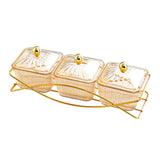 Maxbell Nordic Serving Platter with Lid 3 Snack Serving Bowls for Home Sweet Cookies Brown