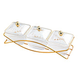 Maxbell Nordic Serving Platter with Lid 3 Snack Serving Bowls for Home Sweet Cookies Clear