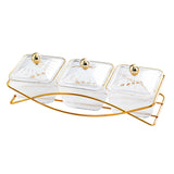 Maxbell Nordic Serving Platter with Lid 3 Snack Serving Bowls for Home Sweet Cookies Clear