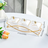 Maxbell Nordic Serving Platter with Lid 3 Snack Serving Bowls for Home Sweet Cookies Clear