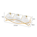 Maxbell Nordic Serving Platter with Lid 3 Snack Serving Bowls for Home Sweet Cookies Clear