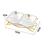 Maxbell Compartment Appetizer Food Display Dish Platter with Lid for Party Nuts Home Clear