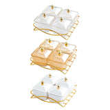 Maxbell Nordic Serving Platter with Lid and Handle for Party Appetizer Sweet Cookies Brown