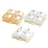 Maxbell Nordic Serving Platter with Lid and Handle for Party Appetizer Sweet Cookies Brown