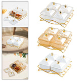 Maxbell Nordic Serving Platter with Lid and Handle for Party Appetizer Sweet Cookies Brown