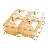 Maxbell Nordic Serving Platter with Lid and Handle for Party Appetizer Sweet Cookies Brown